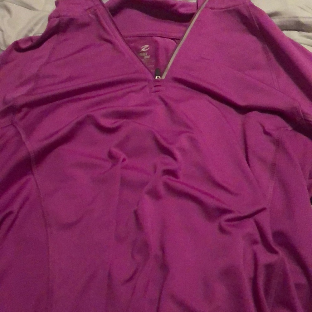 Purple quarter zip